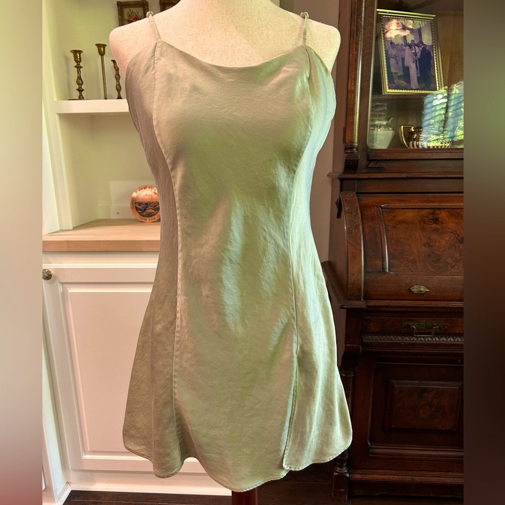 Victoria's Secret 100% Silk Sage Chemise